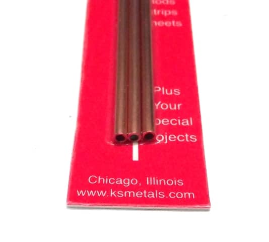 K&S METAL #9871 COPPER ROUND TUBE 3X300MM 3PCS