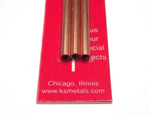 K&S METAL #9872 COPPER ROUND TUBE 4X300MM 3PCS