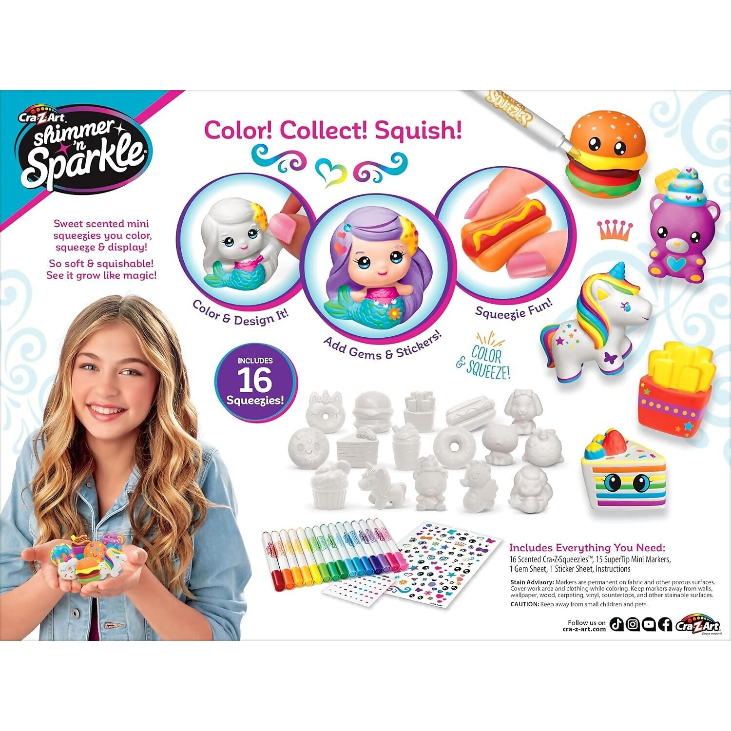 Cra-Z-Art - Shimmer N Sparkle - 3in1 Mini Mazing Squeezie Cuties