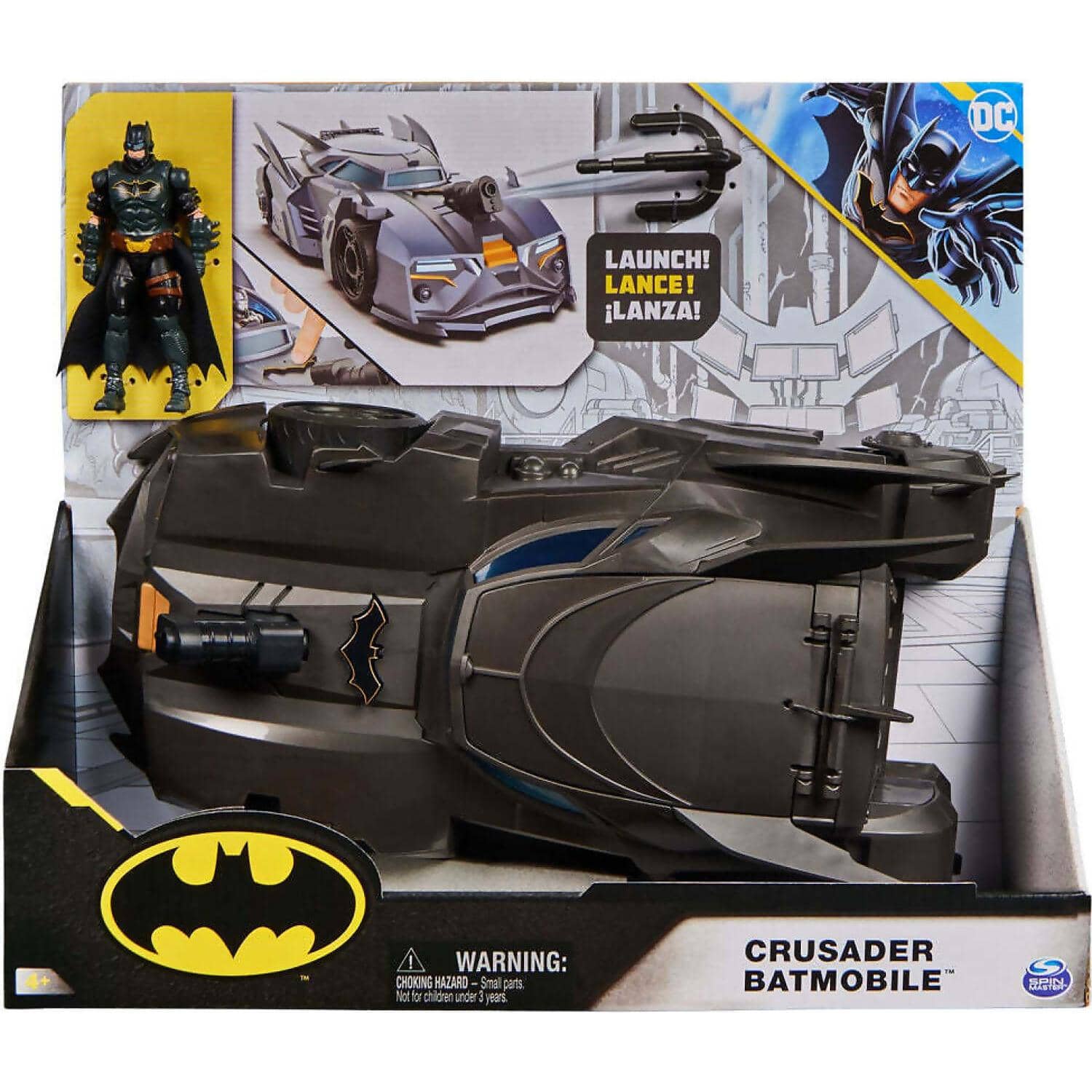 DC - Batman Crusader Batmobile With 4 Inch Figure