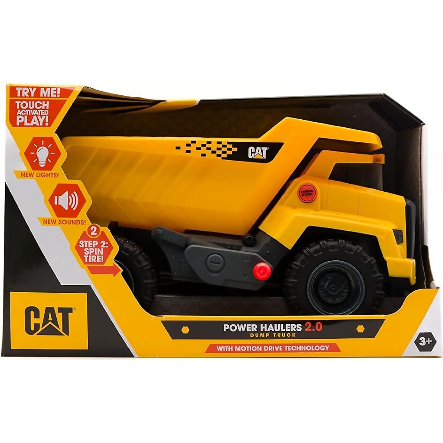CAT® - Power Haulers 2.0 Dump Truck 12-inch With Motion Drive Technology Lights & Sound
