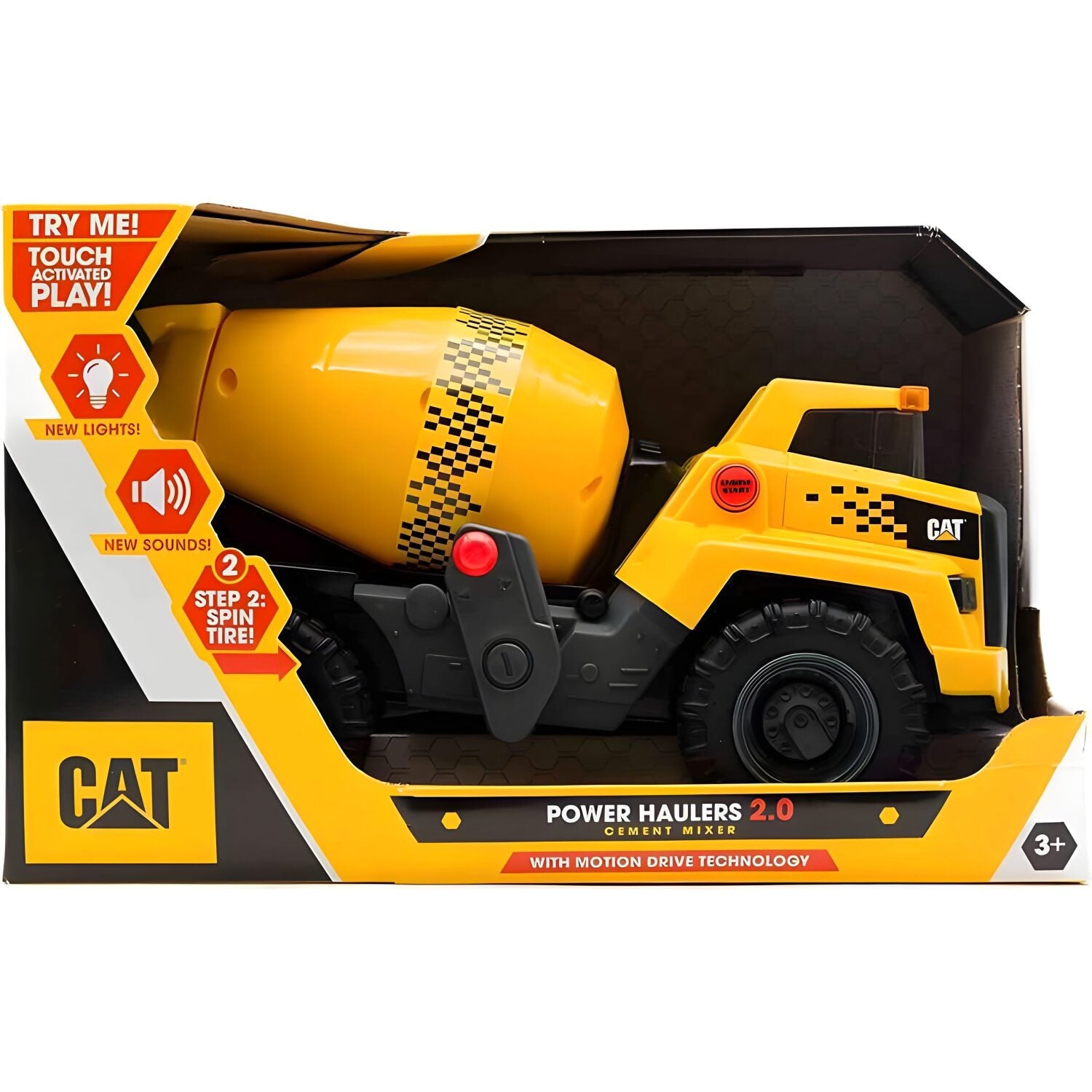 CAT® - Power Haulers 2.0 Cement Mixer 12-inch With Motion Drive Technology Lights & Sounds