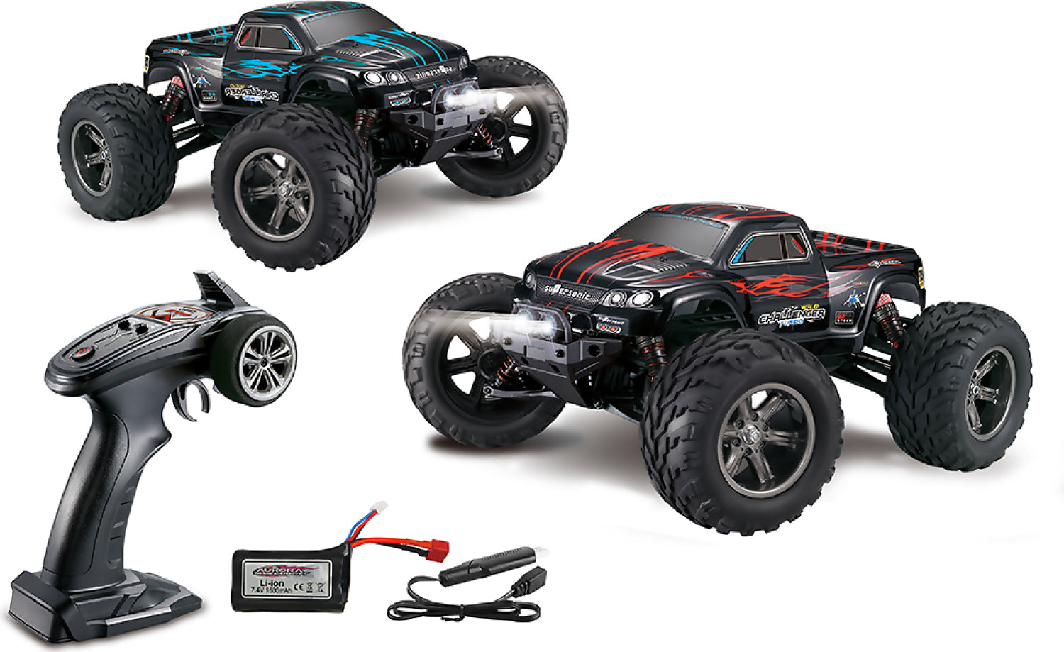 TORNADO RC 1:12 RADIO CONTROL MONSTER TRUCK RTR V2 BLUE
