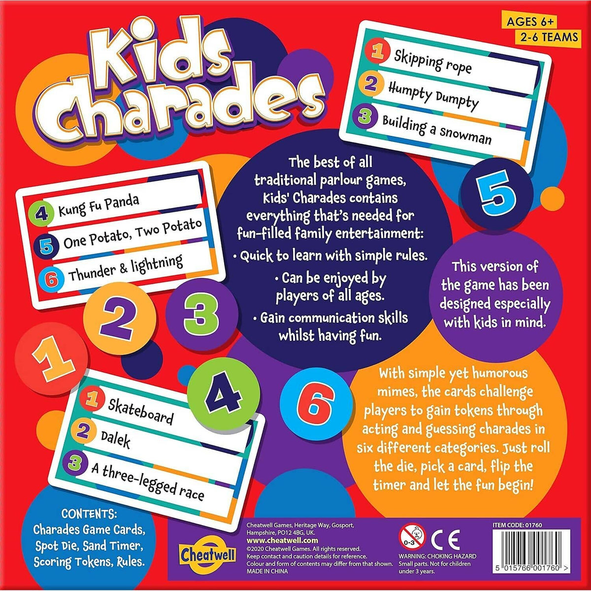 Cheatwell Games - Kids Charades Card Game