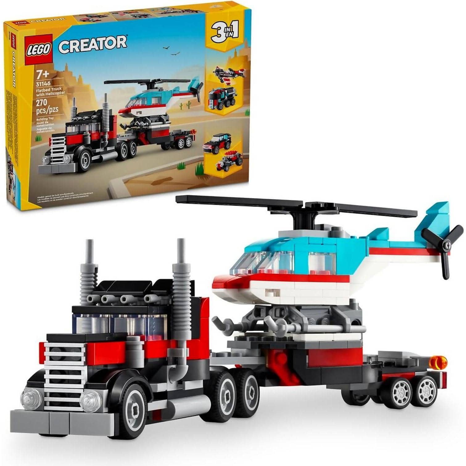 LEGO® 31146 Flatbed Truck with Helicopter - Creator 3in1
