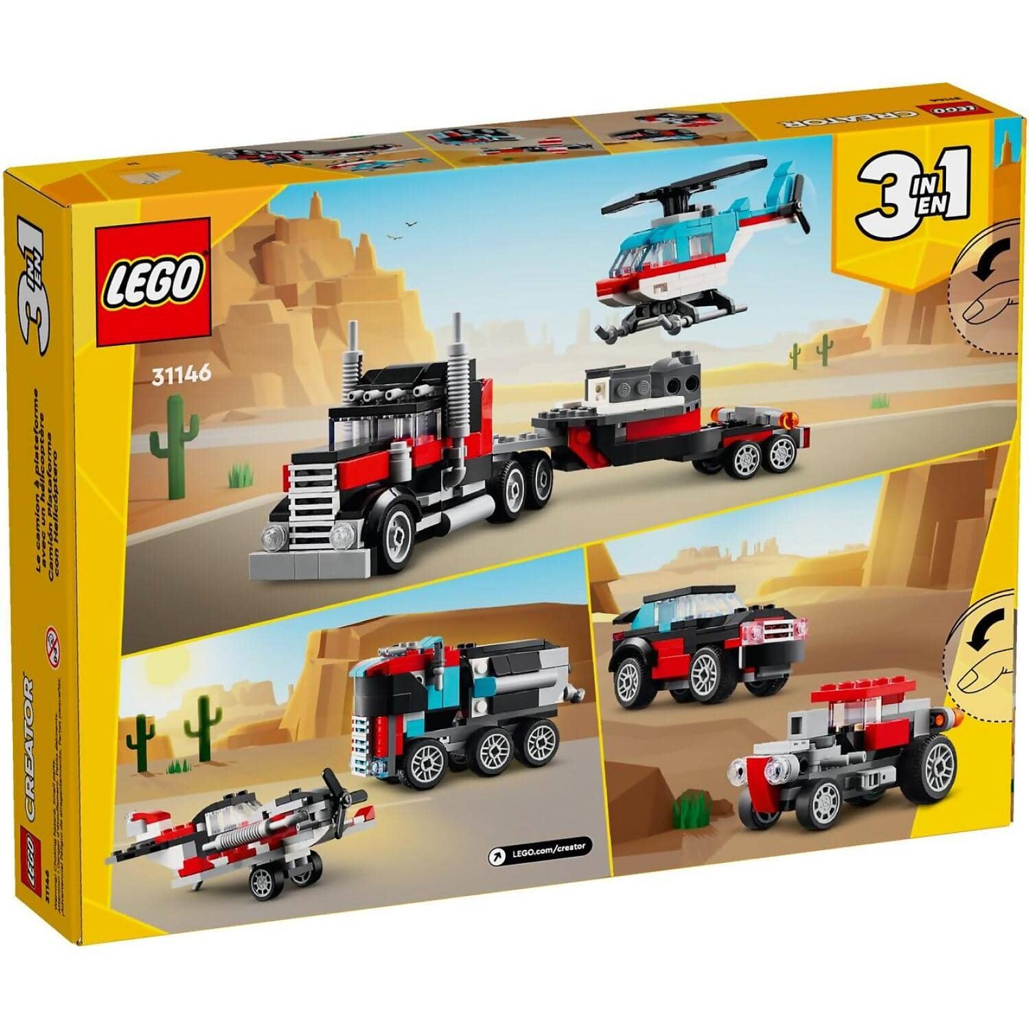 LEGO® 31146 Flatbed Truck with Helicopter - Creator 3in1