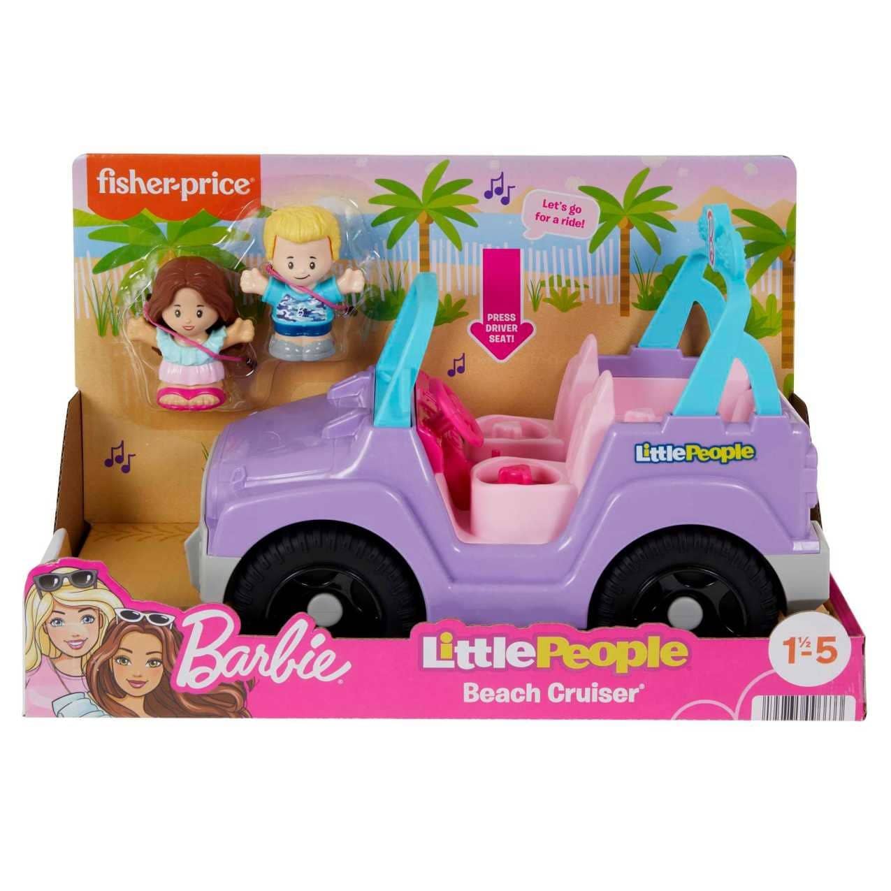 Barbie - Little People With Beach Cruiser Music Sounds And 2 Figures - Fisher-Price