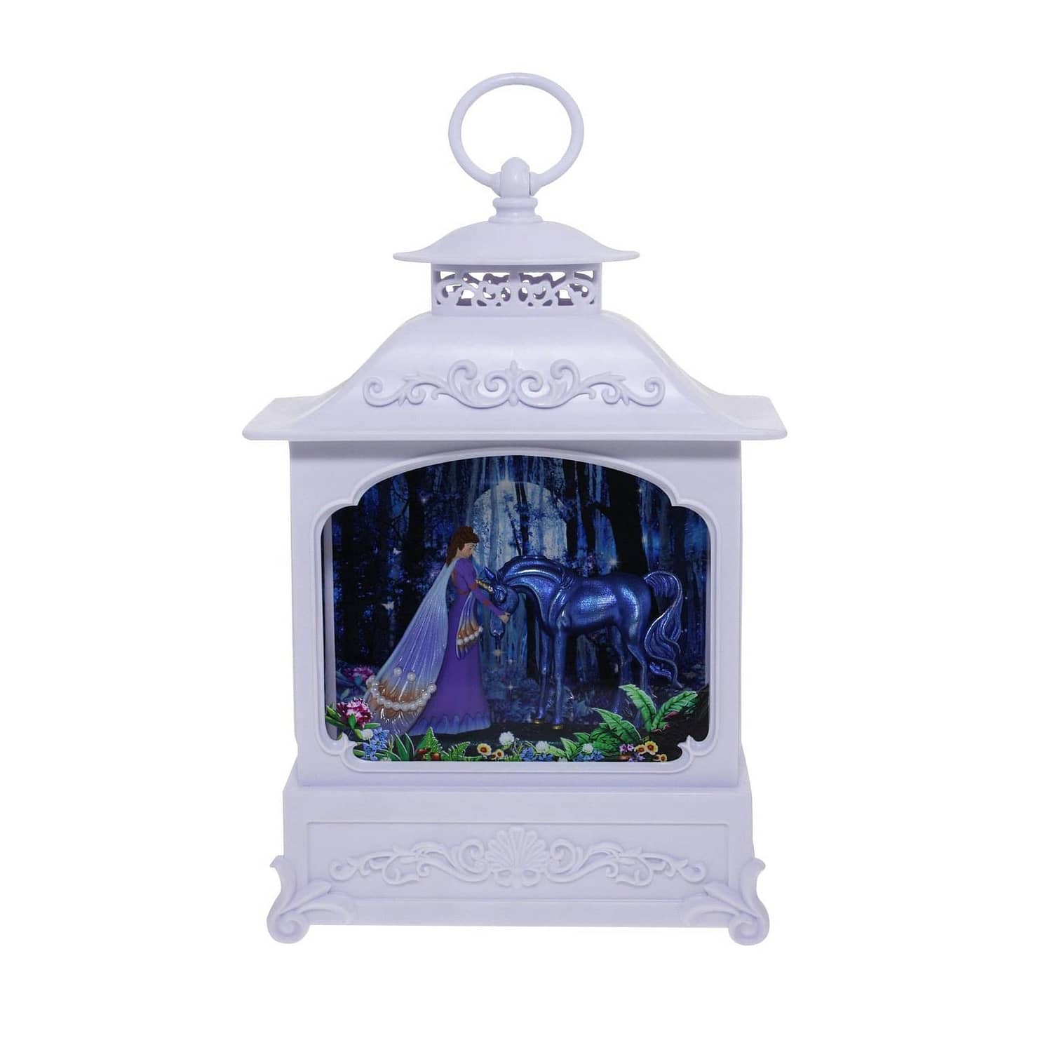 Cotton Candy - Dark Fairy & Unicorn White Glitter Lantern