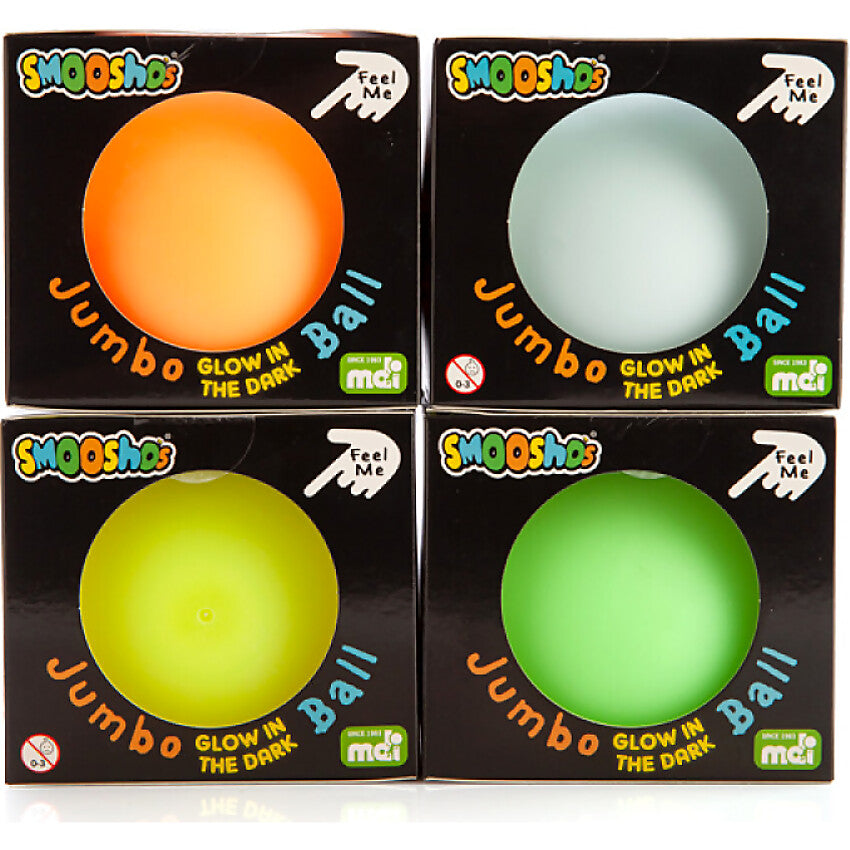 Smoosho's - Jumbo Glow in the Dark Ball (1x Assorted Colour Chosen at Random)