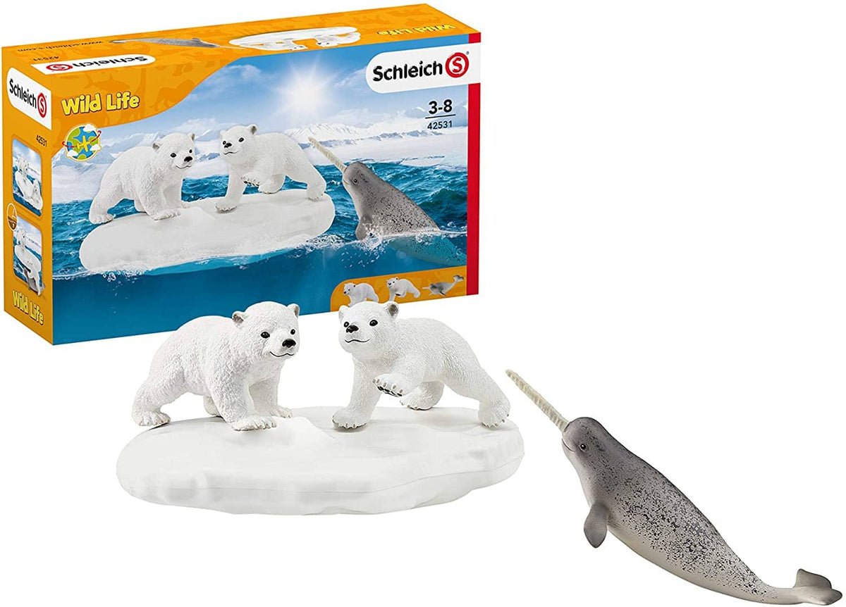 Schleich - Wild Life Polar Playground 4 Piece Animal Playset