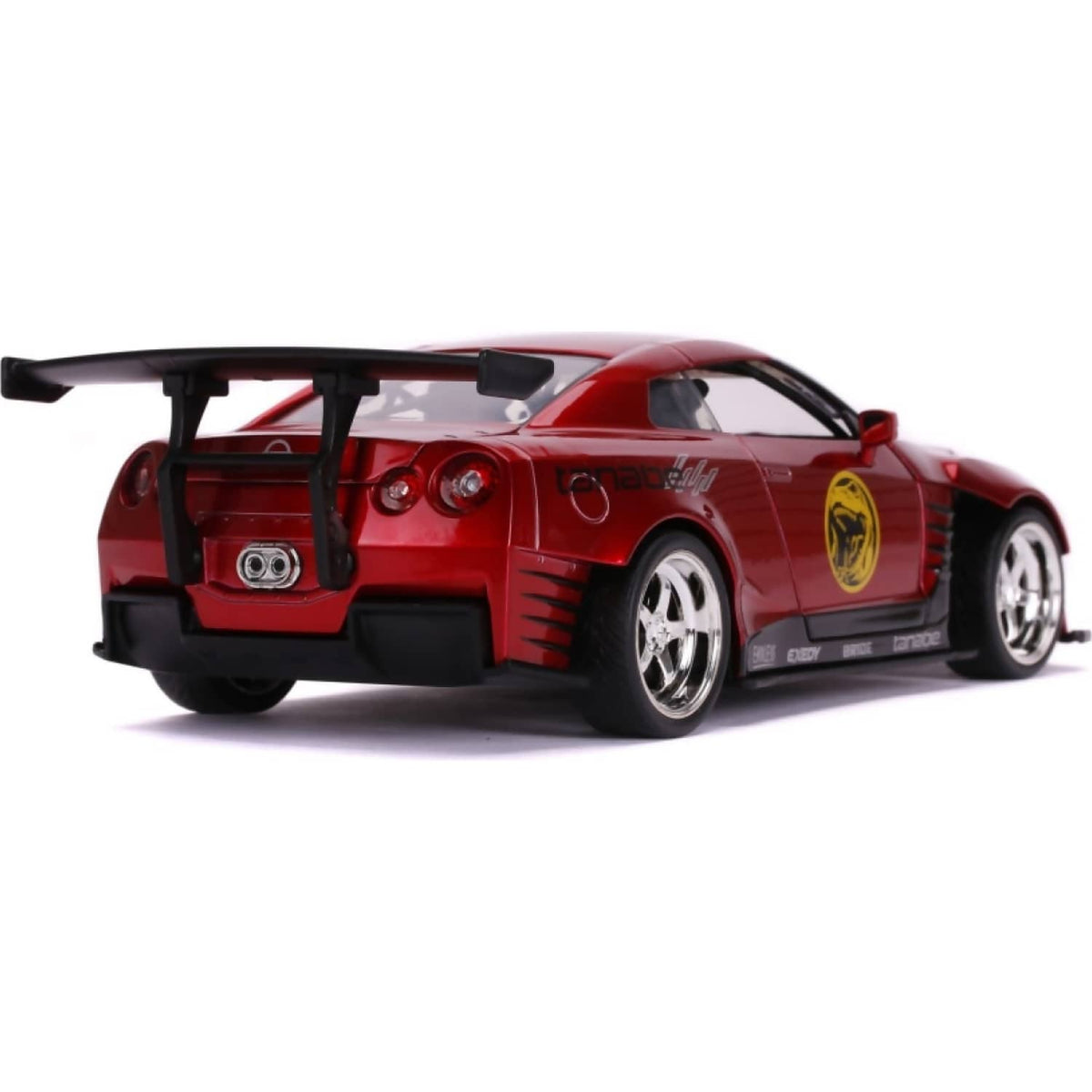 JADA TOYS - POWER RANGERS 2009 NISSAN GT-R WITH RED RANGER 1:24 SCALE DIECAST VEHICLE & FIGURE SET