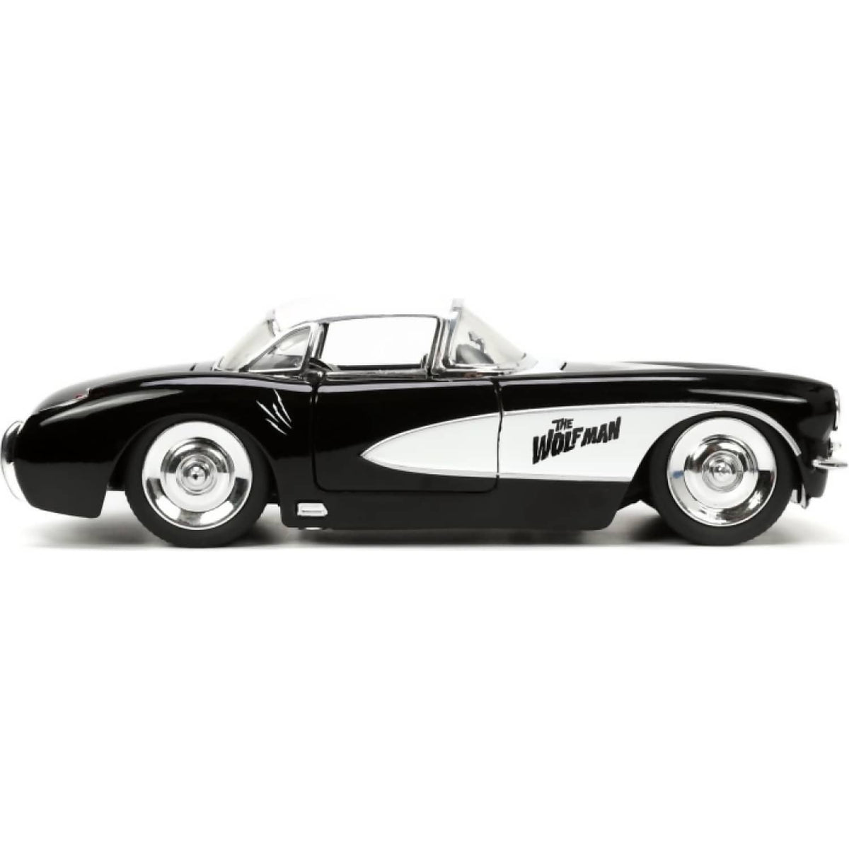 JADA TOYS - UNIVERSAL MONSTERS 1959 CHEVROLET CORVETTE WITH WOLFMAN 1:24 SCALE DIECAST VEHICLE & FIGURE SET