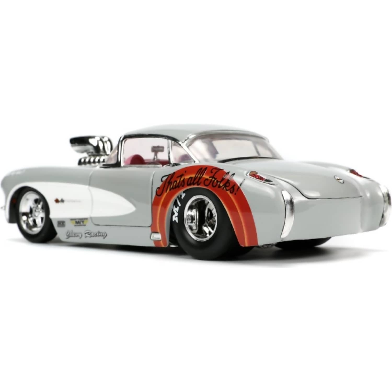 JADA TOYS - LOONEY TUNES 57 CHEVROLET CORVETTE WITH BUGS BUNNY 1:24 SCALE DIECAST VEHICLE