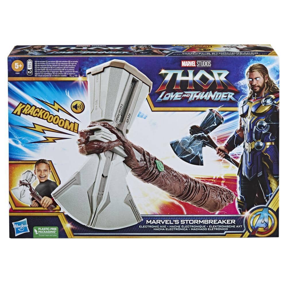 Marvel - Studios Thor Love And Thunder Marvels Stormbreaker Electronic Axe Roleplay Toy With Sfx For Kids Ages 5 And Up Hasbro