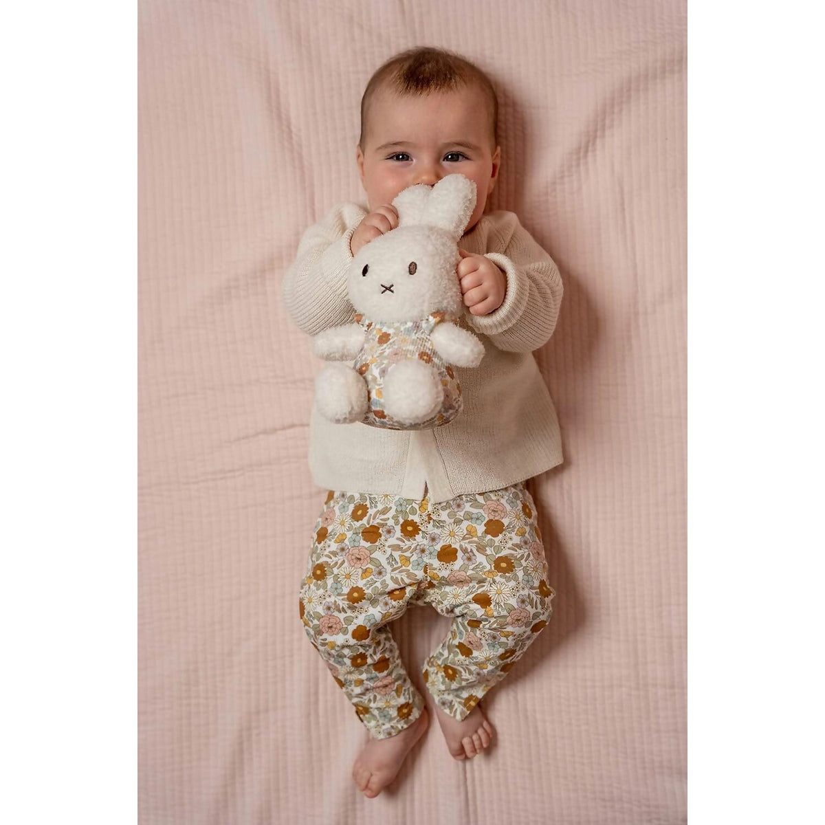 Little Dutch - Miffy Vintage Flowers Soft Toy Small 25cm Plush - Jasnor