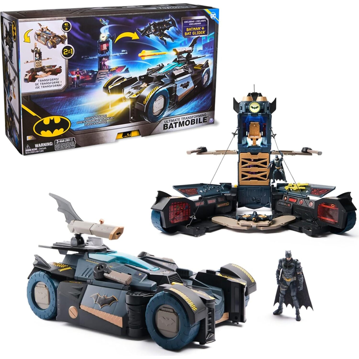 DC - Comics - Ultimate Transforming Batmobile Playset