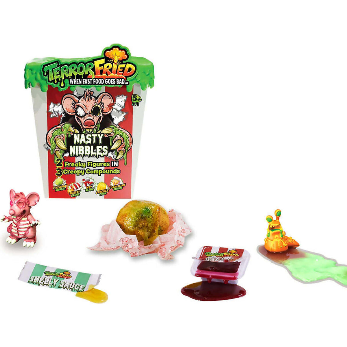 Terror Fried – Nasty Nibbles Surprise Collectible Pack (2 Figures + Slime)
