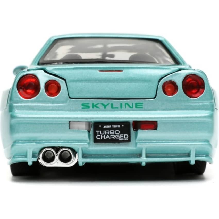 JADA TOYS - FAST & FURIOUS - 2002 NISSAN SKYLINE GT-R (R34) 1:24 SCALE DIECAST VEHICLE