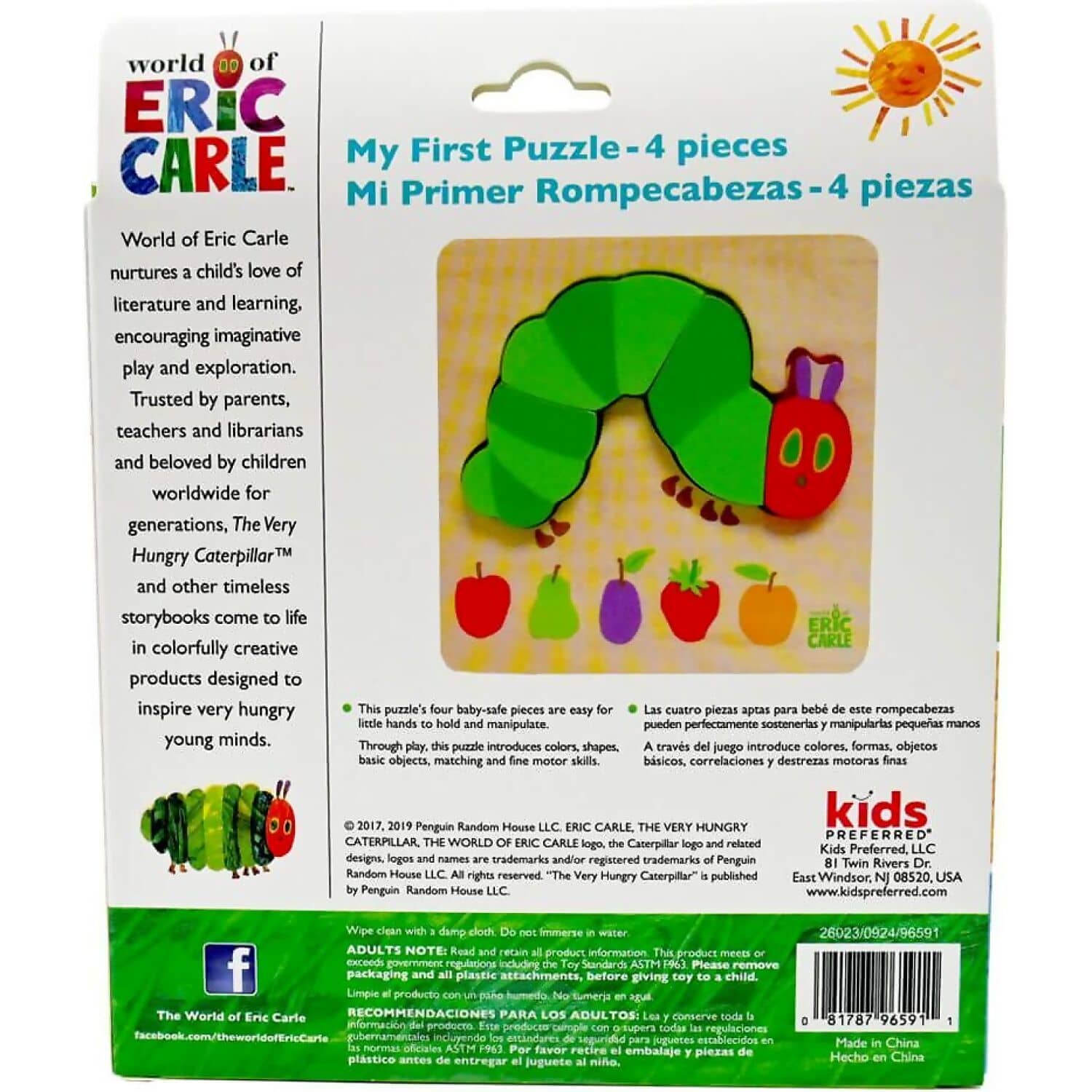 The Very Hungry Caterpillar - My First Puzzle 4 Pieces - Jasnor - The World of Eric Carle