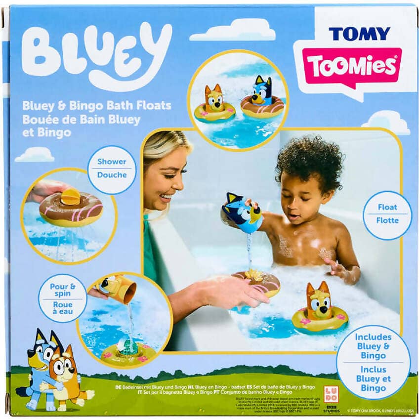TOMY - Toomies Splash & Float Bluey & Bingo 2-in-1 Water Toys