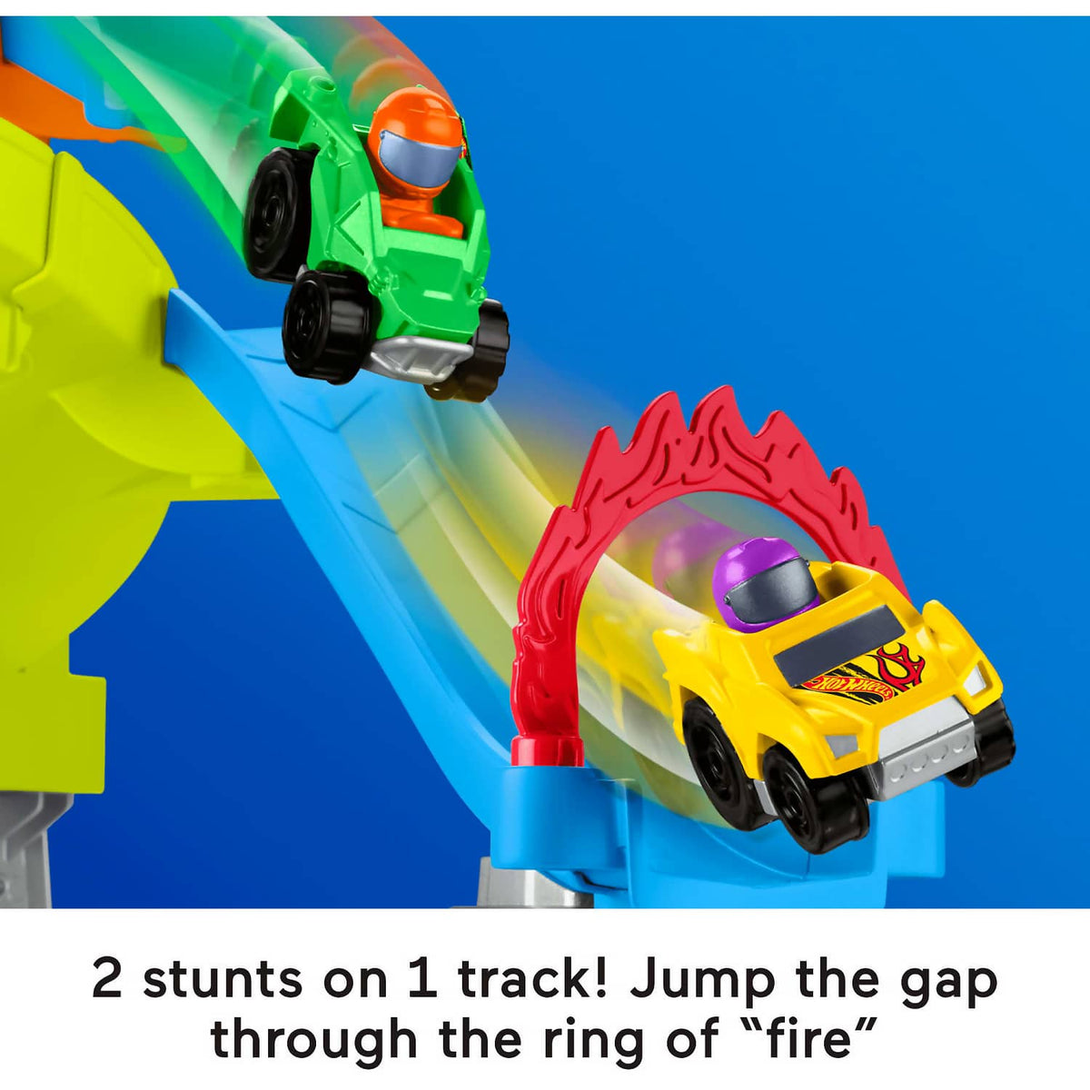 Fisher-Price - Little People Hot Wheels Spiral Stunt Speedway - Mattel