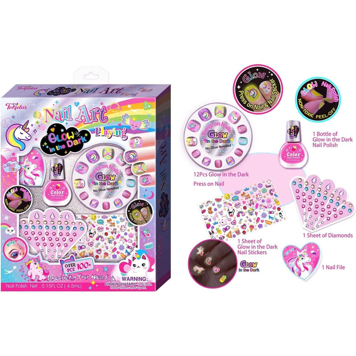 Cotton Candy - Tokidas Nail Art Glow In The Dark