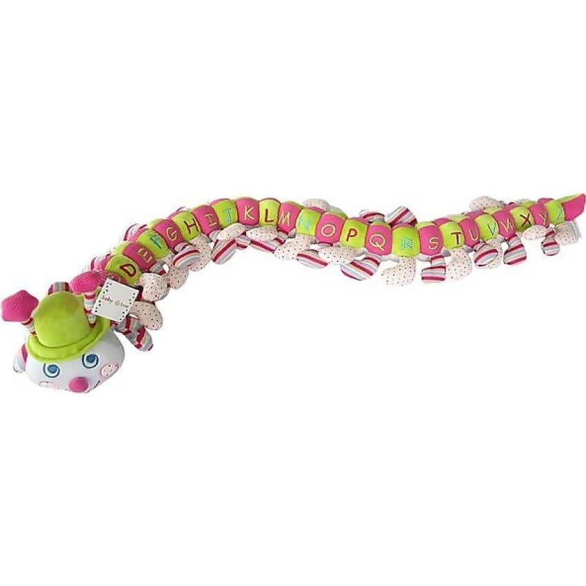 Cotton Candy - Baby Boo Alphabet Pink/green Caterpillar Pink/green 160cm Plush