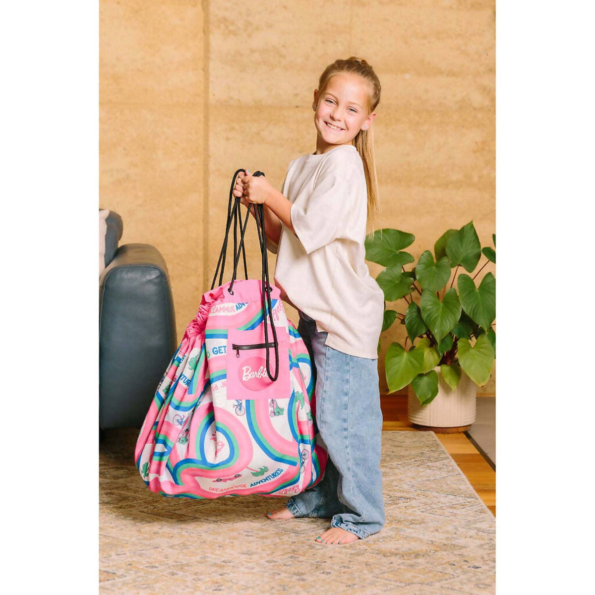 Barbie - Malibu Play Pouch Toy Storage Bag & Mat - Mattel