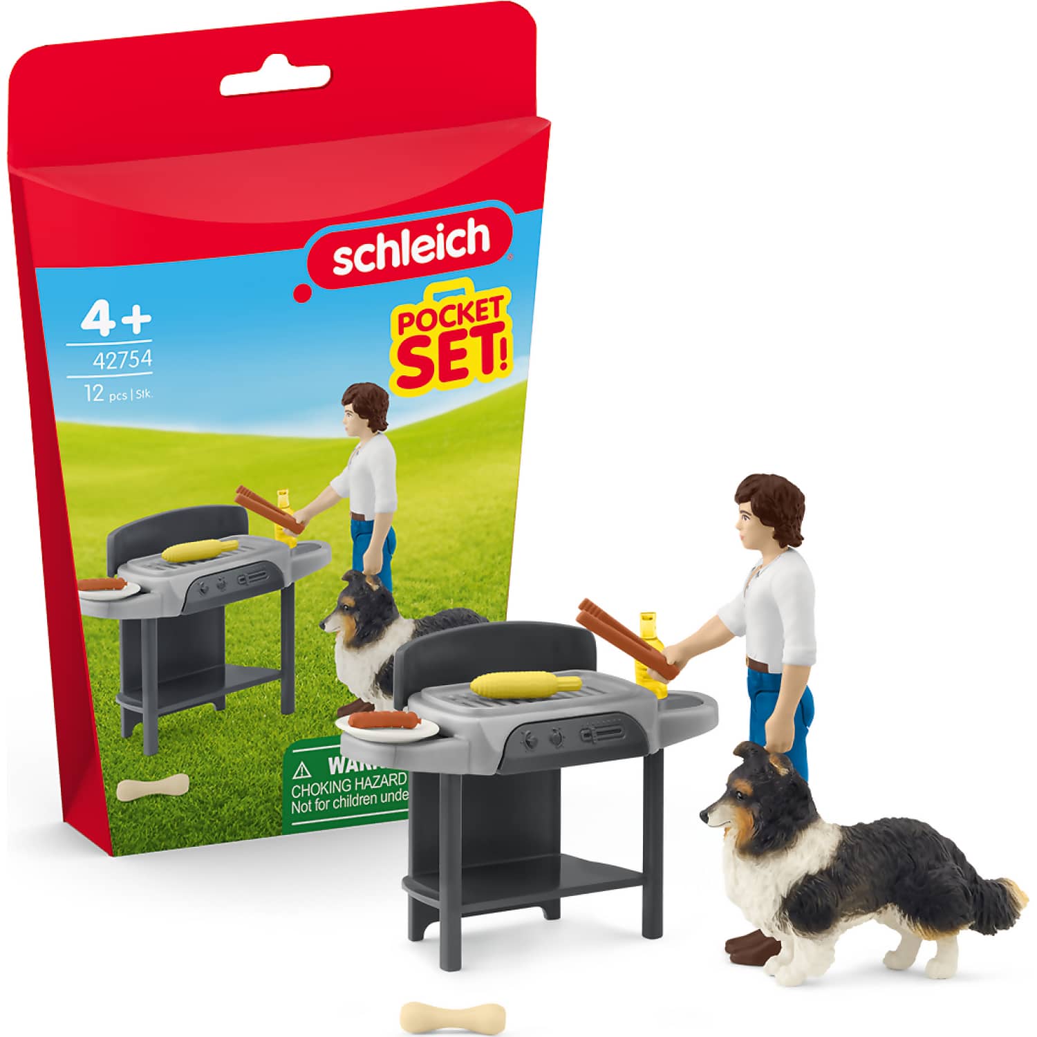 Schleich - Friends & Family BBQ with Tom Pocket Playset