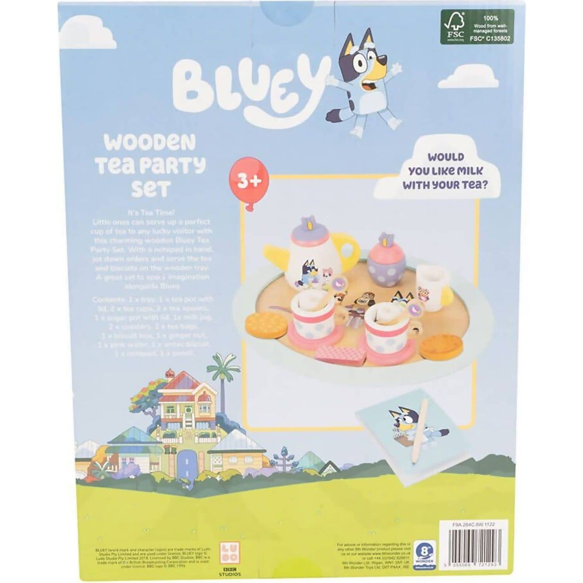 Bluey - Wooden Tea Party Set 18pc - Jasnor
