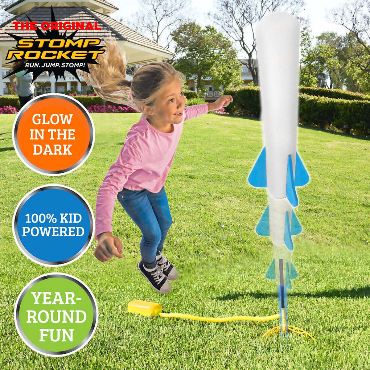 Stomp Rocket - Jr Glow Rocket - 4 Foam Glow in the Dark Rockets