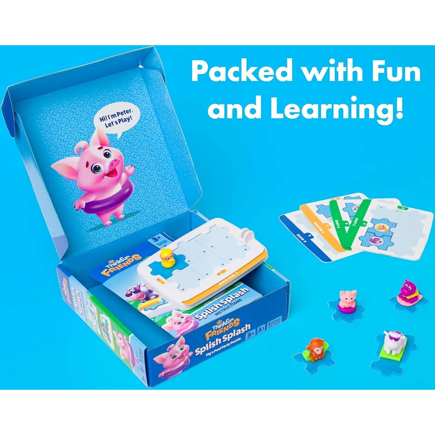 ThinkFun - Friends: Splish Splash Pig's Pool Party Puzzle Game