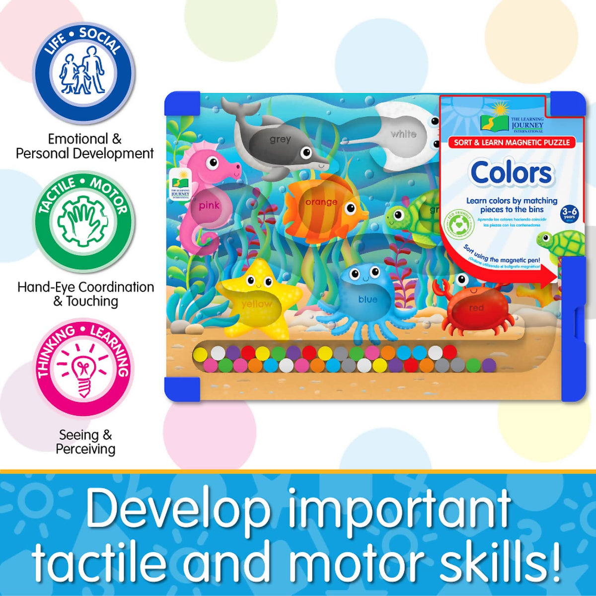 The Learning Journey - Sort & Learn Magnetic Puzzle - Colours