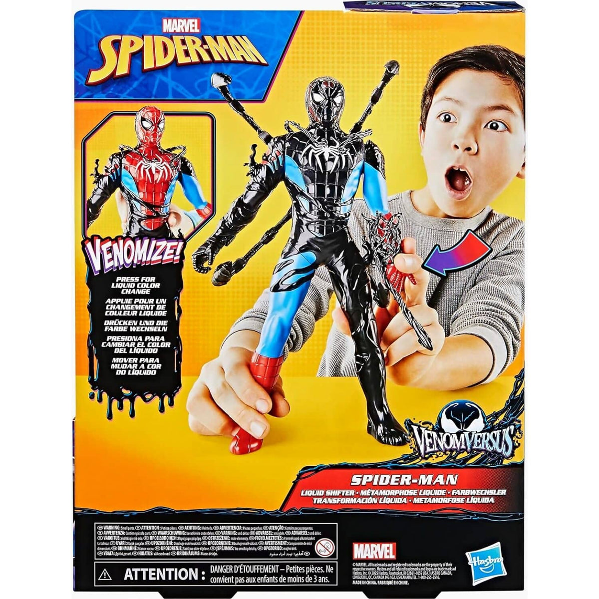 Marvel - Spider-Man - VenomVersus Spider-Man Liquid Shifter Colour Change 11-inch Action Figure - Hasbro