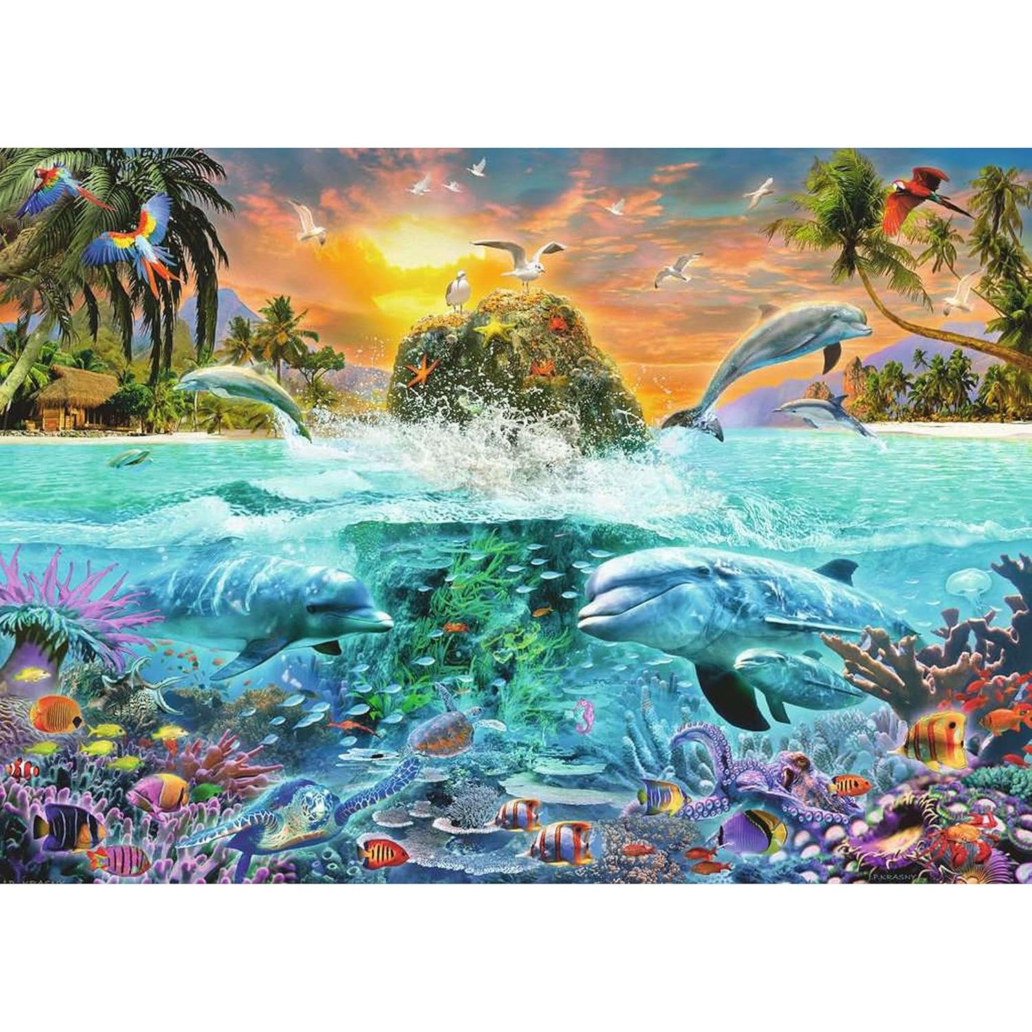 Ravensburger - Underwater Island Jigsaw Puzzle 1000 Pieces