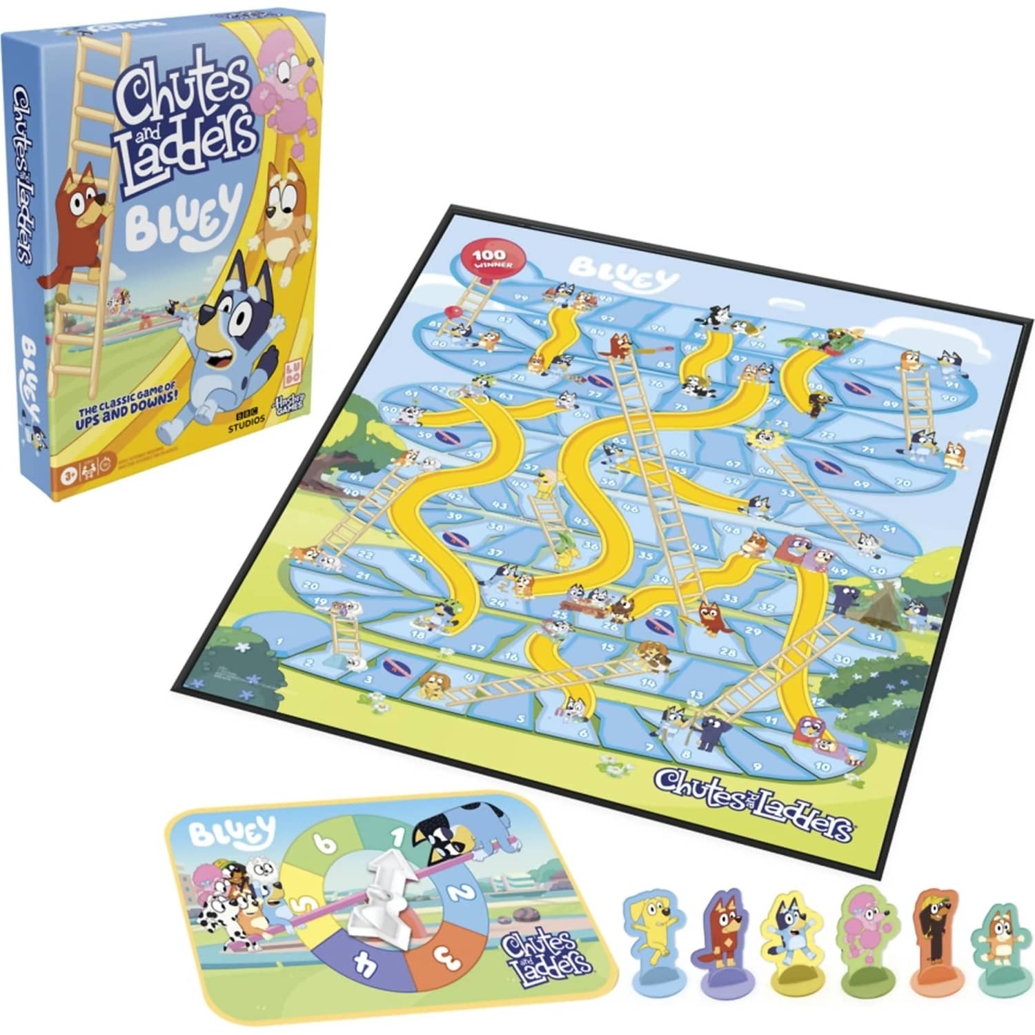 Bluey - Chutes & Ladders Classic Board Game - Hasbro Games
