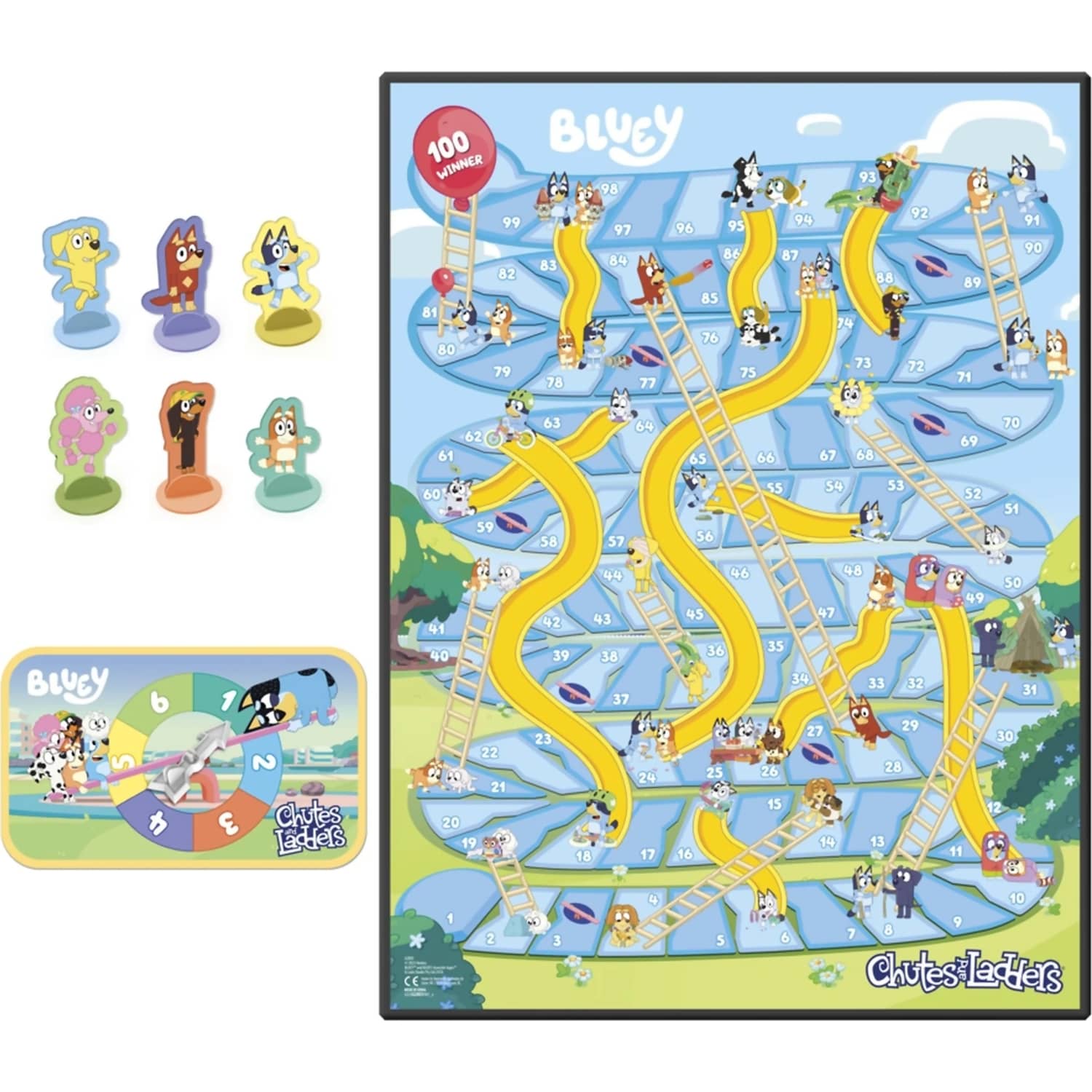 Bluey - Chutes & Ladders Classic Board Game - Hasbro Games