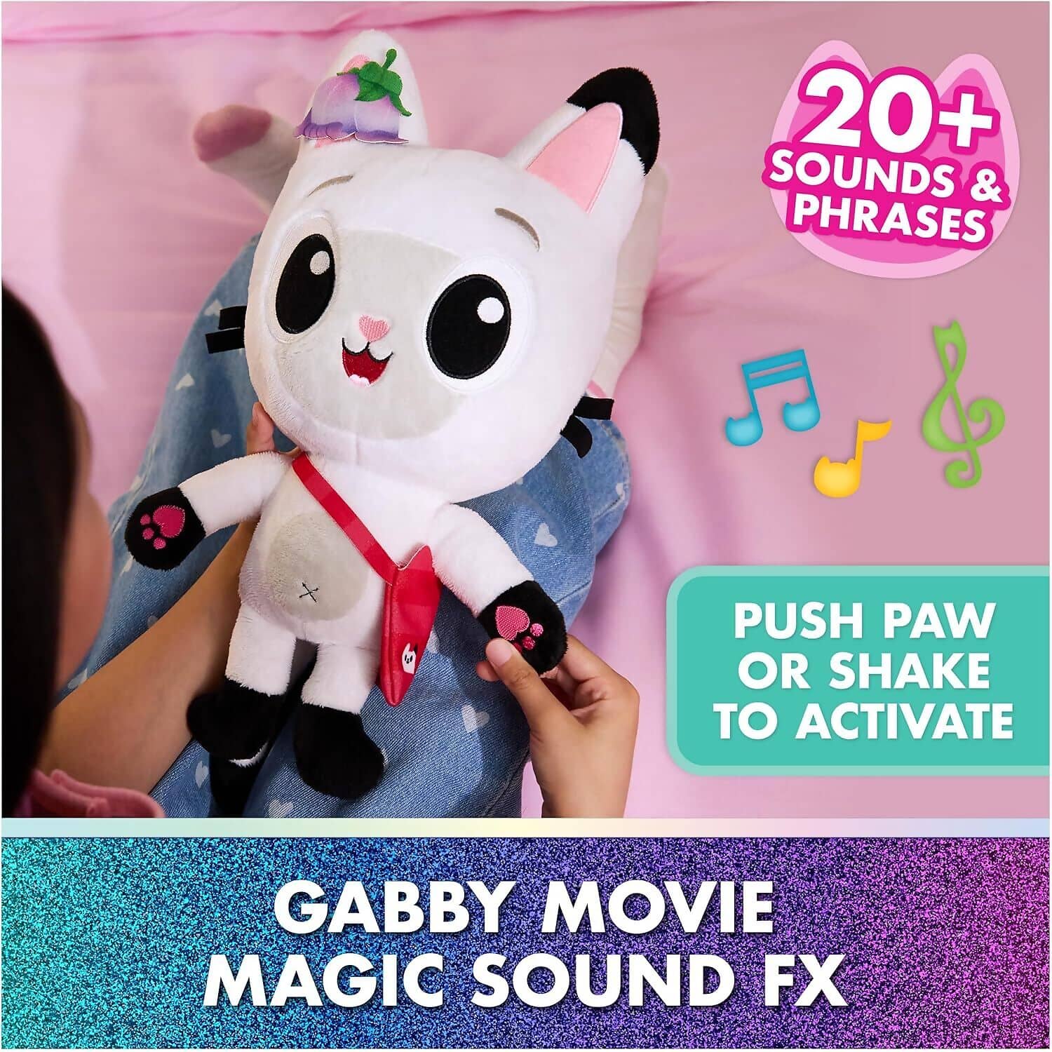 Gabby's Dollhouse - The Movie Meow-mazing Interactive Pandy Paws Plush Kitty - Spin Master
