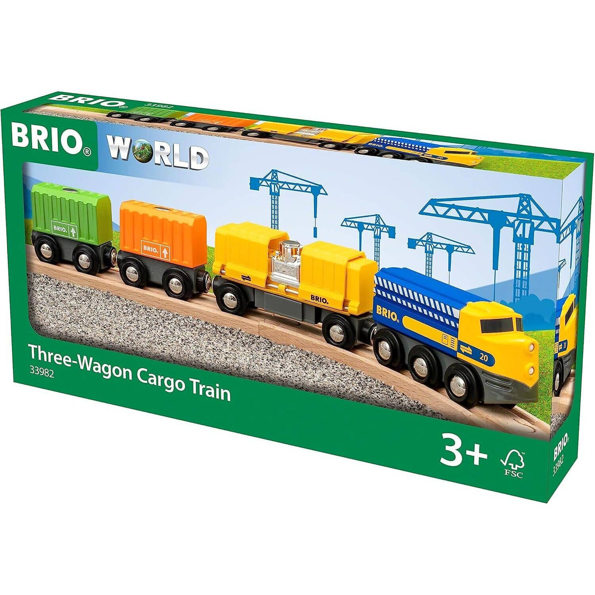 BRIO World - Three Wagon Cargo Train