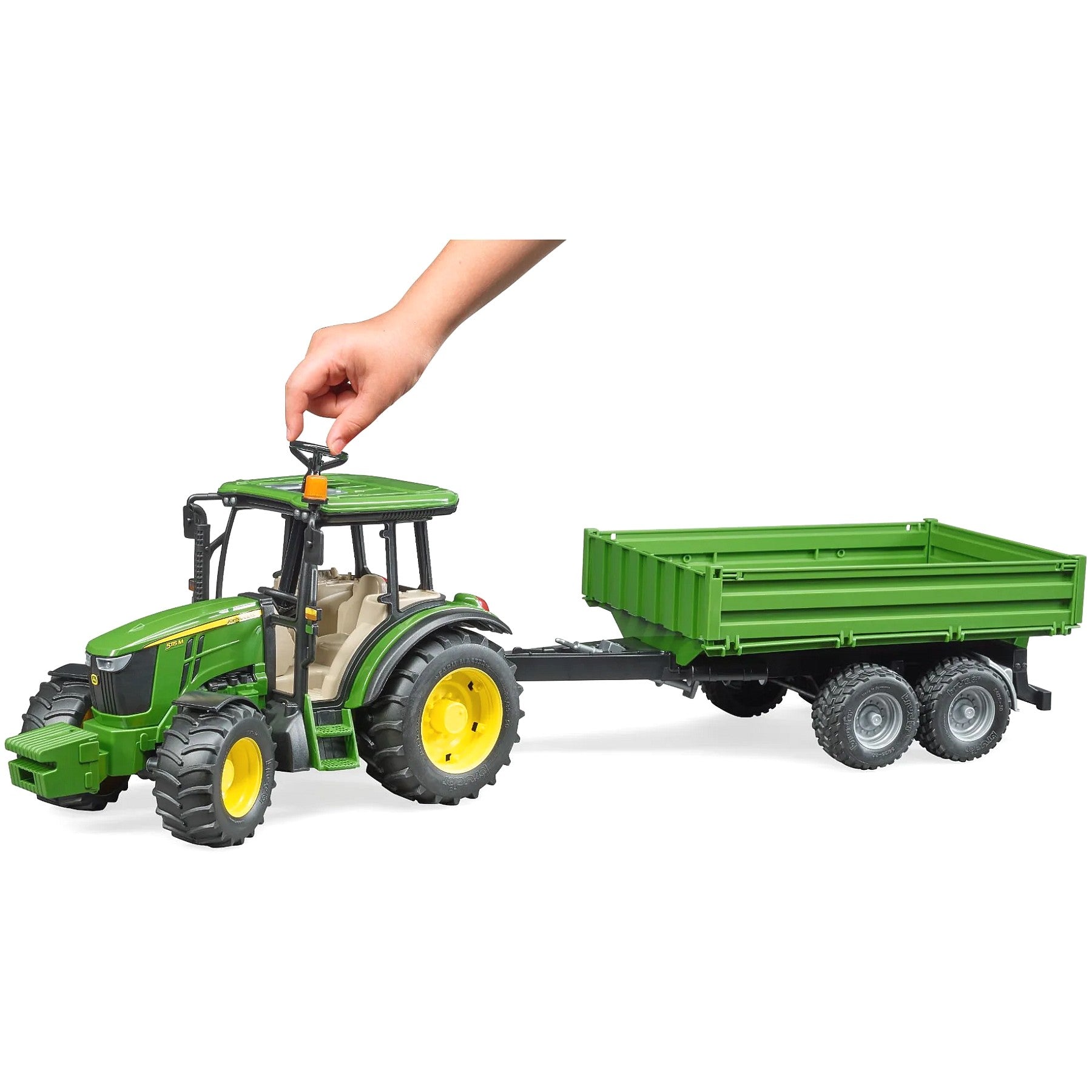 Bruder - John Deere 5115M With Tipping Trailer Scale 1:16