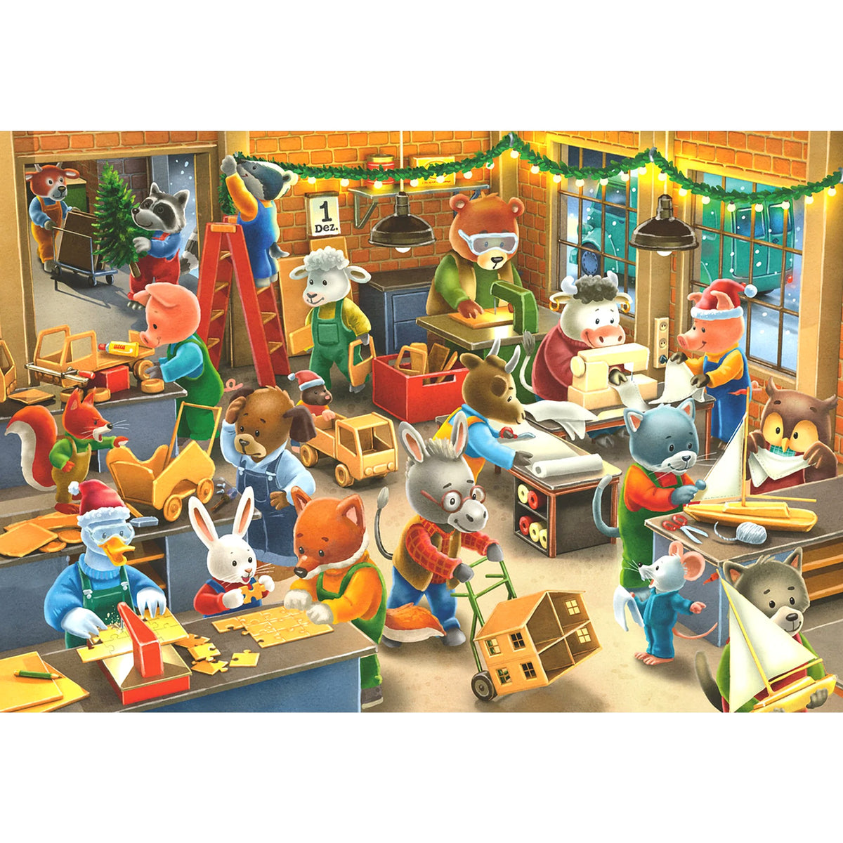 Ravensburger - Christmas Toy Factory 2 x 24 Piece - Xmas