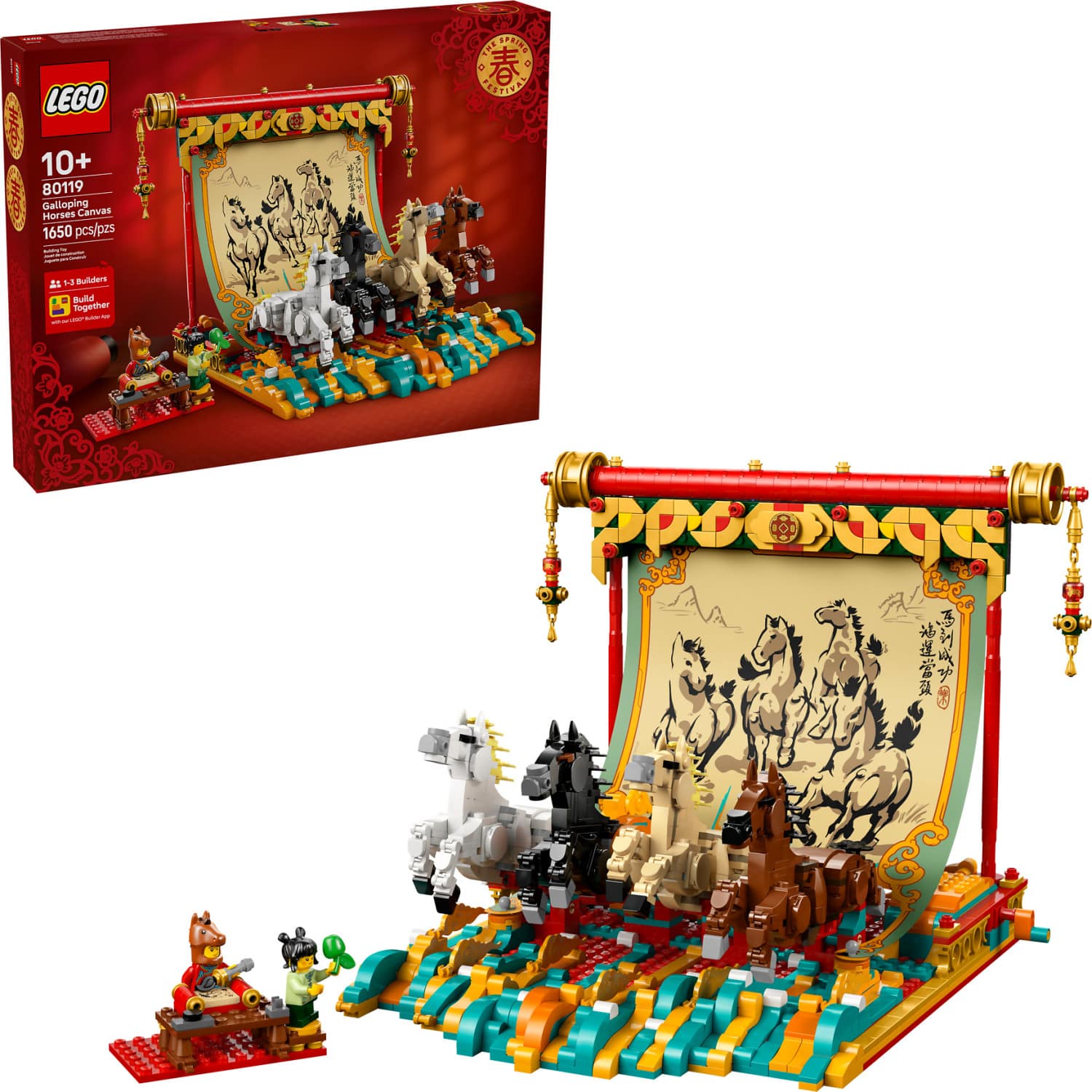 LEGO® 80119 Galloping Horses Canvas - The Spring Festival