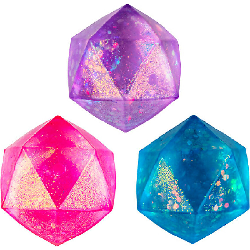 Smoosho's - Super Squeeze Glitter Polyhedron (1x Assorted Colour Chosen at Random)