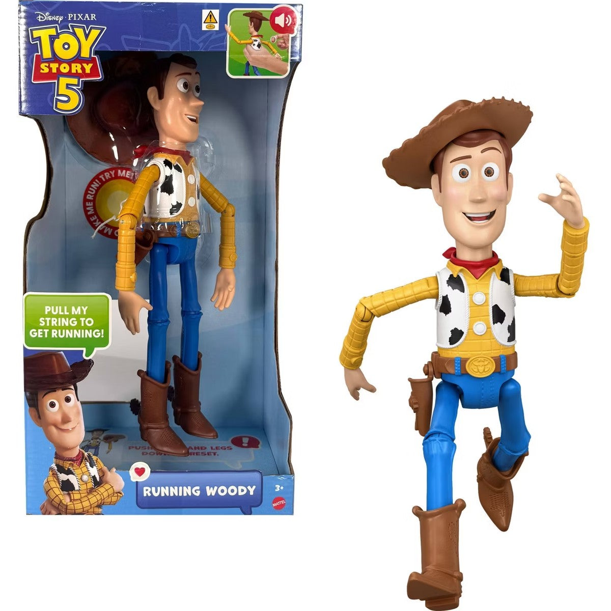 Disney Pixar - Toy Story 5 Running Woody 12 Inch Action Figure - Mattel