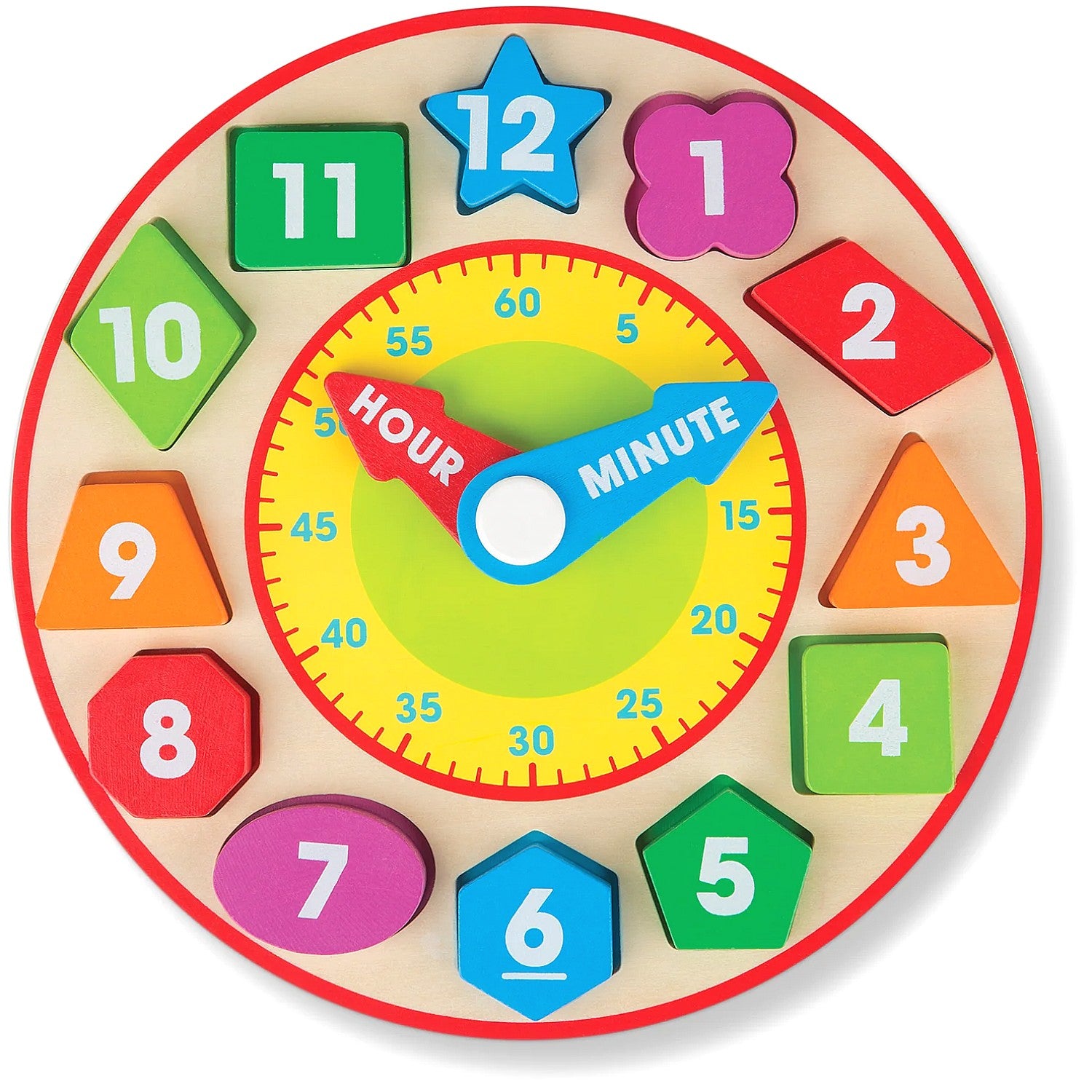 Melissa & Doug - Wooden Shape Sorting Clock