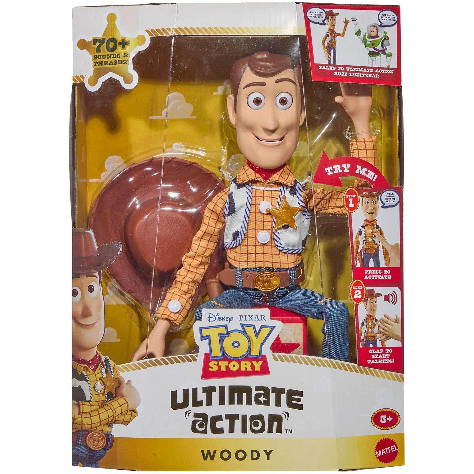 Disney Pixar - Toy Story 5 Ultimate Action Woody 16-Inch Figure - Mattel