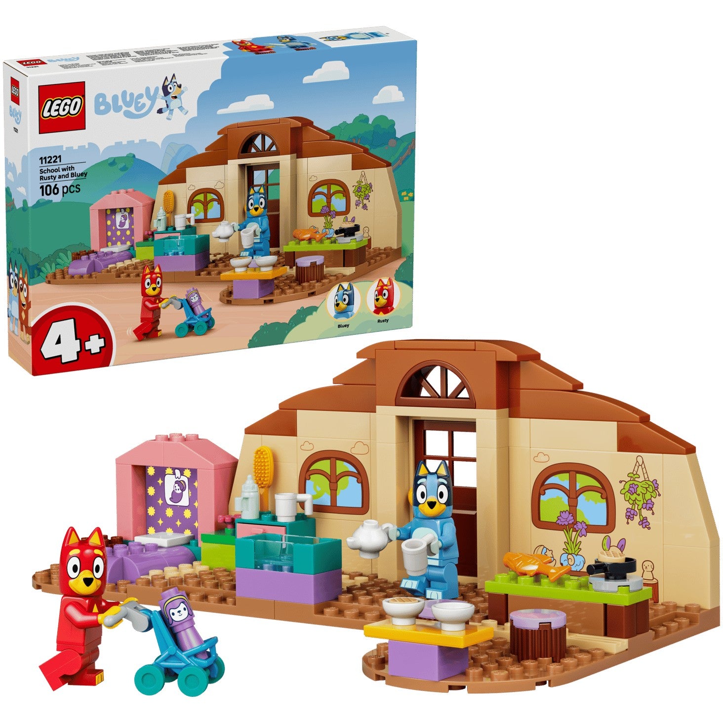 LEGO® 11221 School with Rusty and Bluey - Bluey 4+