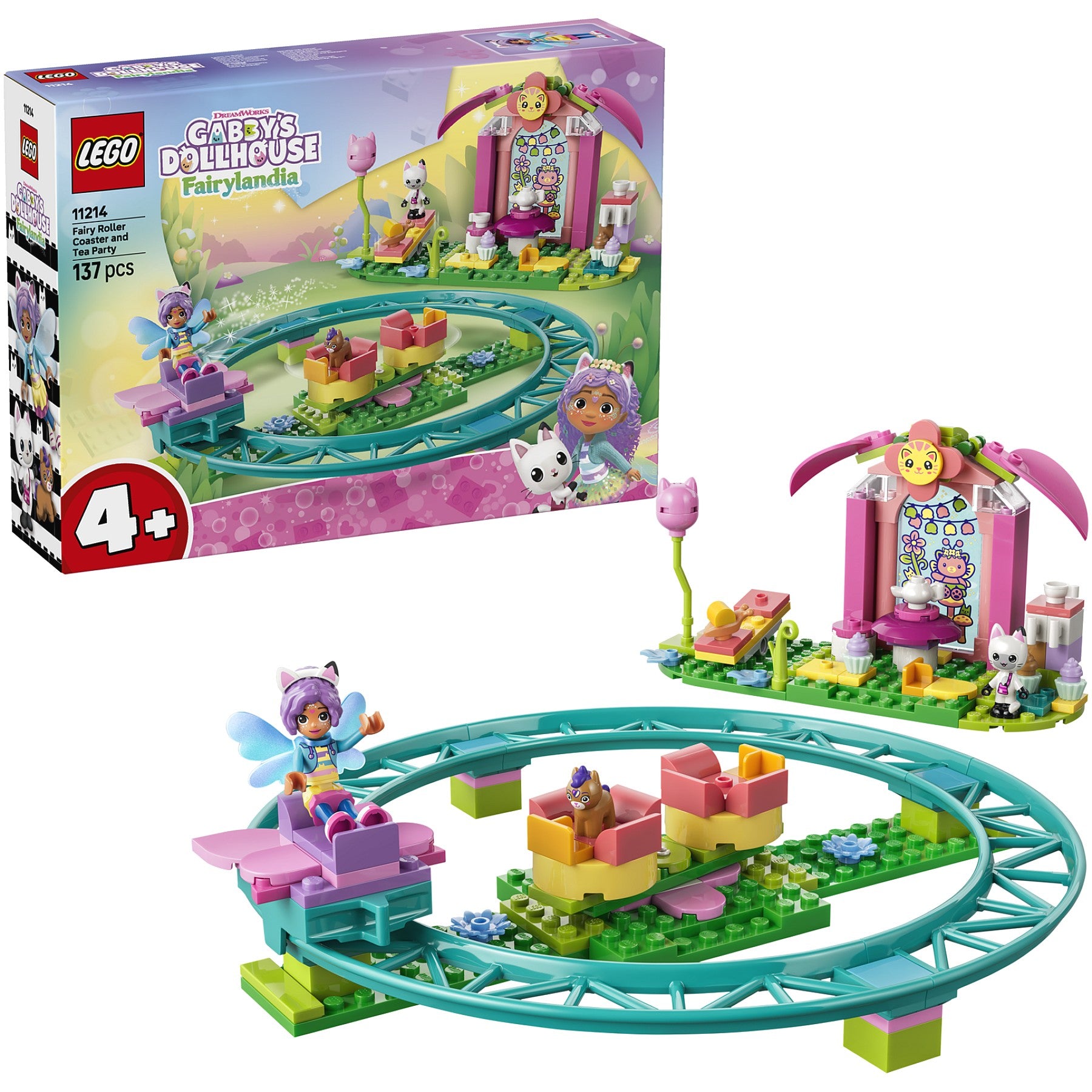 LEGO® 11214 Fairy Roller Coaster and Tea Party - Gabby’s Dollhouse 4+