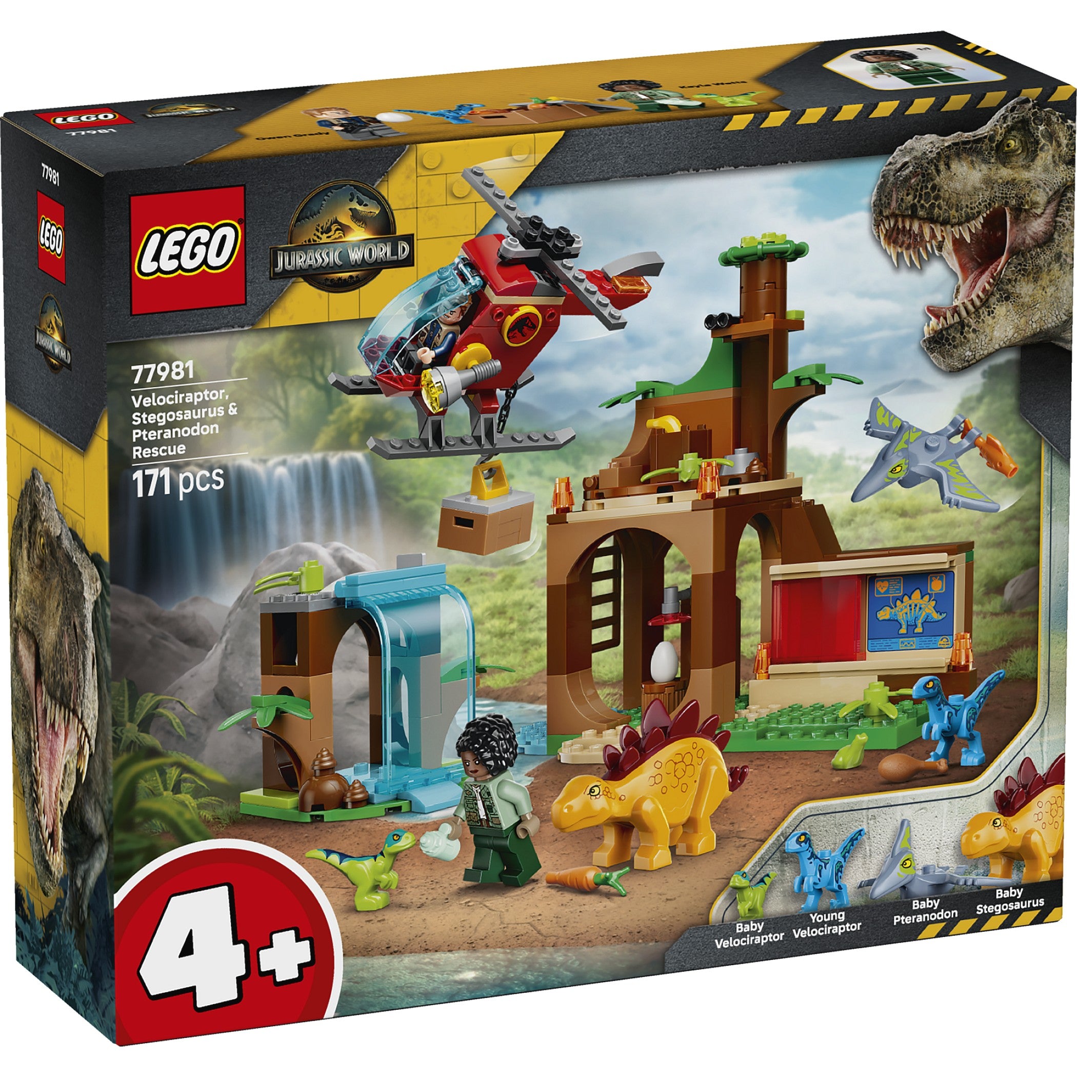 LEGO® 77981 Velociraptor Stegosaurus & Pteranodon Rescue - Jurassic World™ 4+