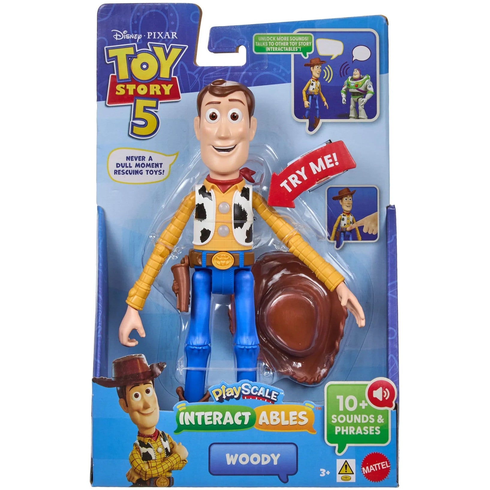 Disney Pixar - Toy Story 5 Interactables Woody 9-Inch Figure - Mattel